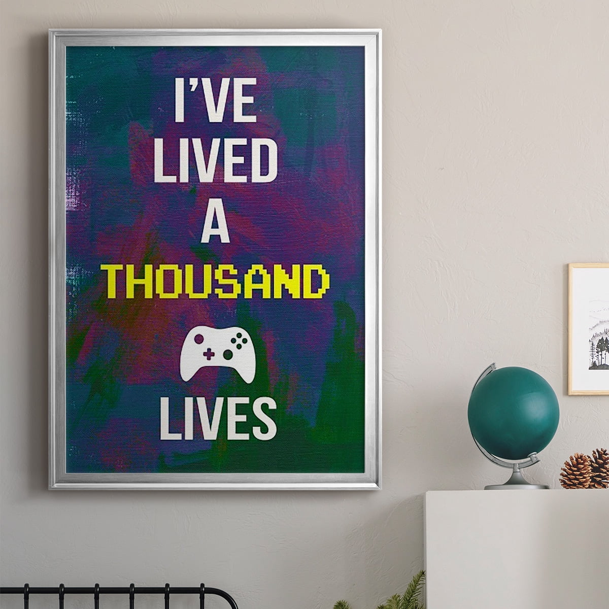 Gamer at Play I Premium Framed Print, in Gold, Black, or Silver - Ready to Hang