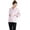 PINK, variant on Women's Drop Needle Coral Fleece Shawl Collar Button Front Bed Jacket/ Short Robe
