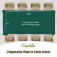 thumbnail image 3 of 24 Pack - Disposable Dark Green Plastic Tablecloth Cover Heavy Duty Plastic Rectangle Tablecloth - 54” X 108” , 24 ct, 3 of 6