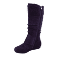 thumbnail image 3 of Women's Casual Flat Heel Side Zip Wide Calf Knee High Mid-Calf Boots Shoes ( Purple, 6.5), 3 of 5