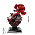 thumbnail image 2 of My Heart is Still Yours - Gothic Flaming Heart Rose Building Block Set 421PCS, Collectible Brick Model for Desk Decor, 2 of 6