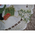 thumbnail image 2 of Two of Fabric Doily round Christmas decor Santa Claus embroidered lace 11" diameter (set of 2), 2 of 2