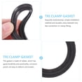 thumbnail image 3 of 5 Pcs Easy Installation Triple Clamp Spacer Hose Connector 2 Inch Fittings Washer Silicone Gasket High Temperature Resistance Clip-on Rubber, 3 of 6
