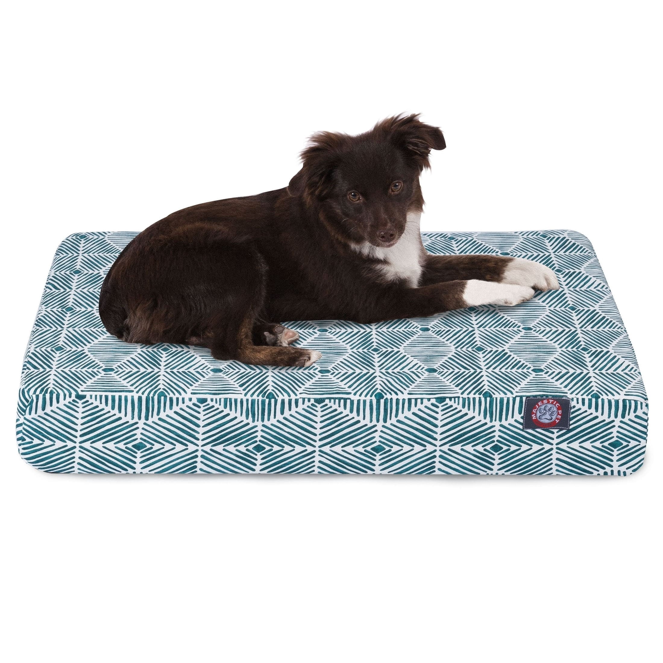 Majestic Pet | Charlie Shredded Memory Foam Rectangle Pet Bed For Dogs, Removable Cover, Gray, Large