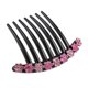 thumbnail image 1 of Paquete de 2-4 peinetas para el pelo con diamantes de imitación, herramienta para hacer moños Updo, herramienta de peinado para novia, color rosa 2 piezas, 1 of 6