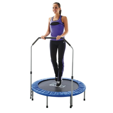 Pure Fun 40-Inch Exercise Trampoline, with Handrail, Blue
