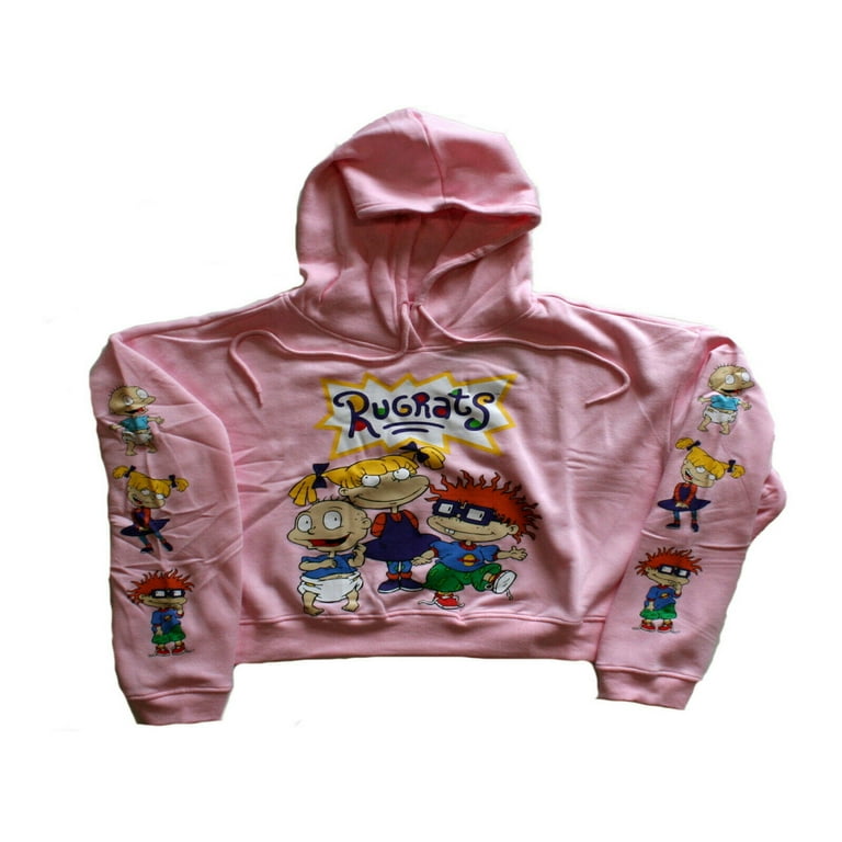 Rugrats Cropped Hoodie Tommy Chuckie Angelica Junior Women s Sweatshirt Walmart