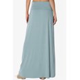 thumbnail image 2 of TheMogan Women's S~3X Casual Draped Jersey Foldable Waist Relaxed Long Maxi Skirt, 2 of 7