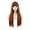 Dark Orange, variant on BERON Light Blonde Wigs Straight Long Hair Wigs with Bangs Women Fashion Heat Resistant Synthetic Natural Looking Wig