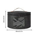 thumbnail image 3 of weibbin Hat Box-Hat Boxes for Women Storage Travel Hat Box Large Round Hat Carrier Case Organizer Wide-Brim Cowboy Men Cowboys Caps Clothes Closet Storage Foldable Hat Box with Lids, 3 of 5