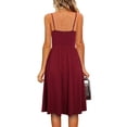 thumbnail image 2 of Vestidos casuales para mujer, sin mangas, de algodón, para playa, de verano, con tirantes finos, corte en A y bolsillos, 2 of 3