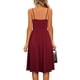 thumbnail image 2 of Vestidos casuales para mujer, sin mangas, de algodón, para playa, de verano, con tirantes finos, corte en A y bolsillos, 2 of 3