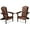 Carbonized, variant on XgoodX Wood Adirondack Chair Set of 2, Folding Wooden Lounge Seating, All Weather Outdoor Furniture Chair with Clearance Weather Resistant for Garden Fire Pit Yard Beach Campfire - Teak