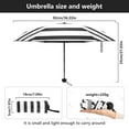 thumbnail image 3 of Minimalist Black and White Stripe Umbrellas for Sun Auto Open Close UV50+ Waterproof 5-Fold Compact Fiberglass Frame, 3 of 6
