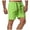 Green, variant on Puntoco Mens Pants Clearance Solid Elastic Waist Mid Waist Loose Pockets Bandage Short Pants