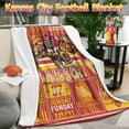 thumbnail image 2 of Kansas Red Kingdom City Football Blanket Gifts for Men Women Boys Kids Soft Flannel Team Color Throw Blanket, 60"" x 50"", 2 of 3