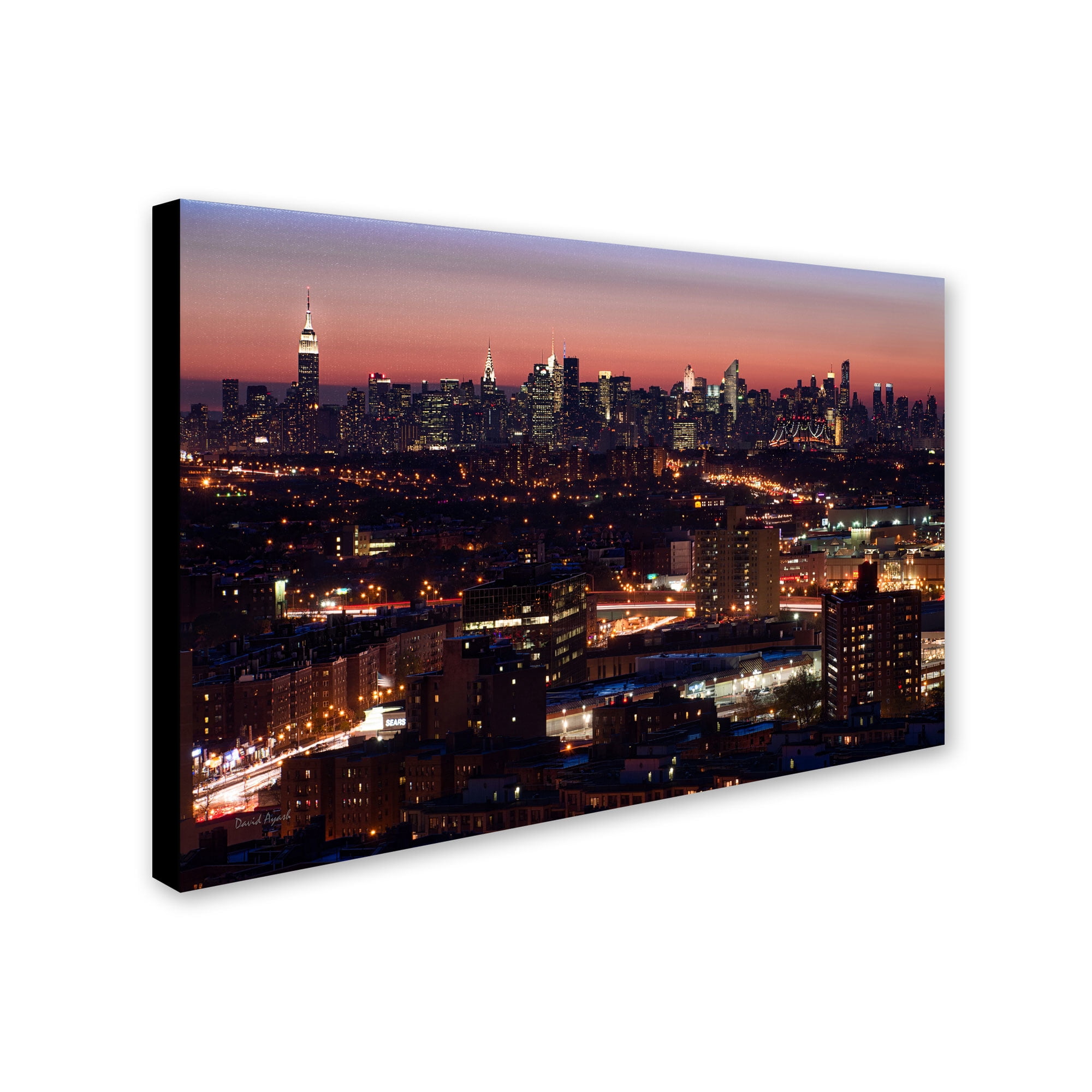 Trademark Fine Art "Midtown From Queens" Canvas Art by David Ayash