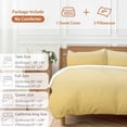 thumbnail image 6 of 3 Piece Orange Yellow Ombre Duvet Cover Set Queen Size,Microfiber Comforter/Quilt Cover with Corner Ties and 2 Pillowcases,Modern Abstract Art Gradient Aesthetics Soft Bedding with Zipper Closure, 6 of 8
