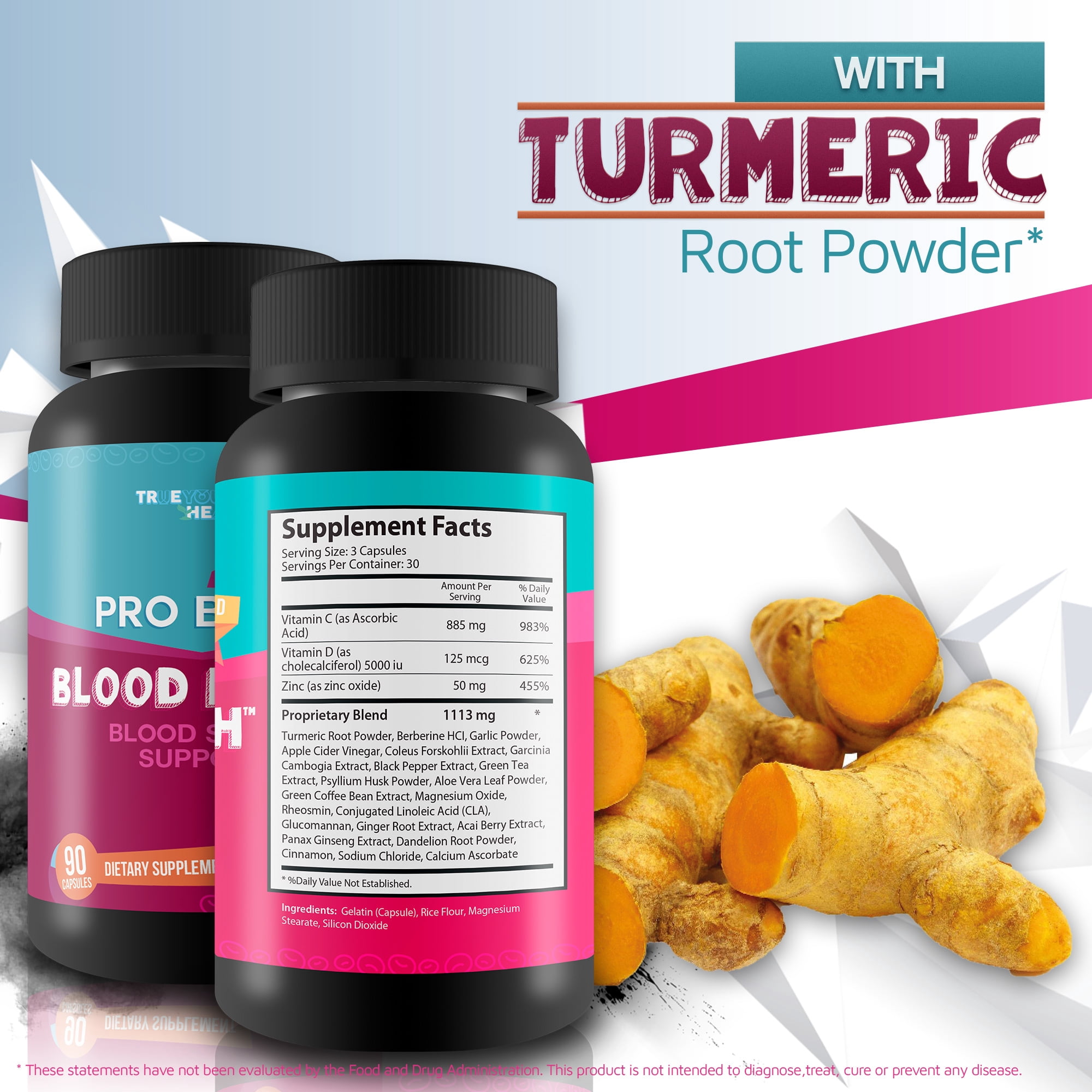 Pro Beliv Blood Health - Blood Sugar Support Supplement - Support Balanced Blood Health & Cardiovascular Health - 20+ Herbs & Vitamins Including Cinnamon, Berberine, & Ginseng