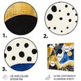 thumbnail image 3 of Designart "Abstract Pattern with Blue and Golden Textures XIII" Minimalism Metal Art Living Room, 3 of 5