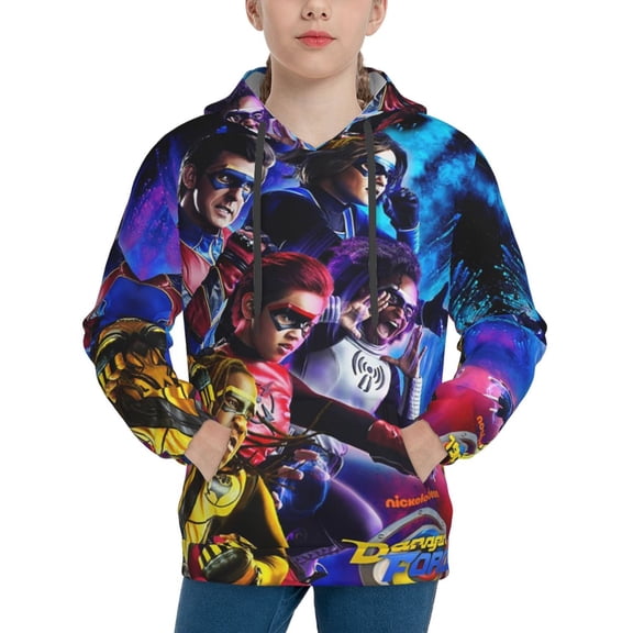 Danger Force Fashion Youth Hoodies Sweatshirts Long Sleeve Sweaters Hooded Outfits Pullover Hoody Top