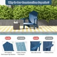 thumbnail image 6 of Gymax Patio HIPS Outdoor Weather Resistant Slatted Chair Adirondack Chair w/ Cup Holder Navy, 6 of 8