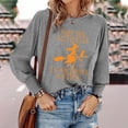 thumbnail image 4 of DeHolifer Why Yes,Actually I Can Drive A Stick T-Shirt Women Witch Halloween Lover Sweatshirt Long Sleeve Pullover Tunic Tops Gray S, 4 of 5