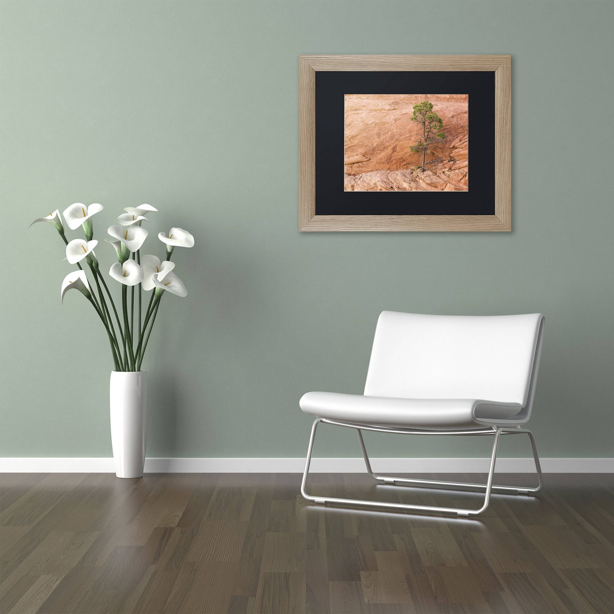 Trademark Fine Art "Lone Survivor" Canvas Art by Michael Blanchette Photography Black Matte, Birch Frame