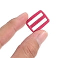 thumbnail image 4 of Unique Bargains Boucle Coulissante Tri-Glide 1 Pouce Sangle de Fixation, Rouge Rose, Lot de 50, 4 of 5