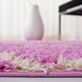 thumbnail image 5 of SAFAVIEH Dallas Logan Geometric Shag Area Rug, Pink/Ivory, 6' x 6' Square, 5 of 12
