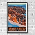 thumbnail image 2 of Bryce Canyon National Park Vintage Travel Poster / Postcard WPA Style Retro Utah, 2 of 4