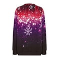 thumbnail image 5 of Ounisa Womens Sweatshirts 2025 Fall Fashion Clothes Half Zip Christmas Gifts Snowflake Graphic Pullover Cropped Tops Workout Soft Outfits, 5 of 5