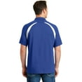 thumbnail image 2 of Sport-Tek T476 Mens Dry Zone Colorblock Raglan Polo T-Shirt, True Royal & White - Small, 2 of 2