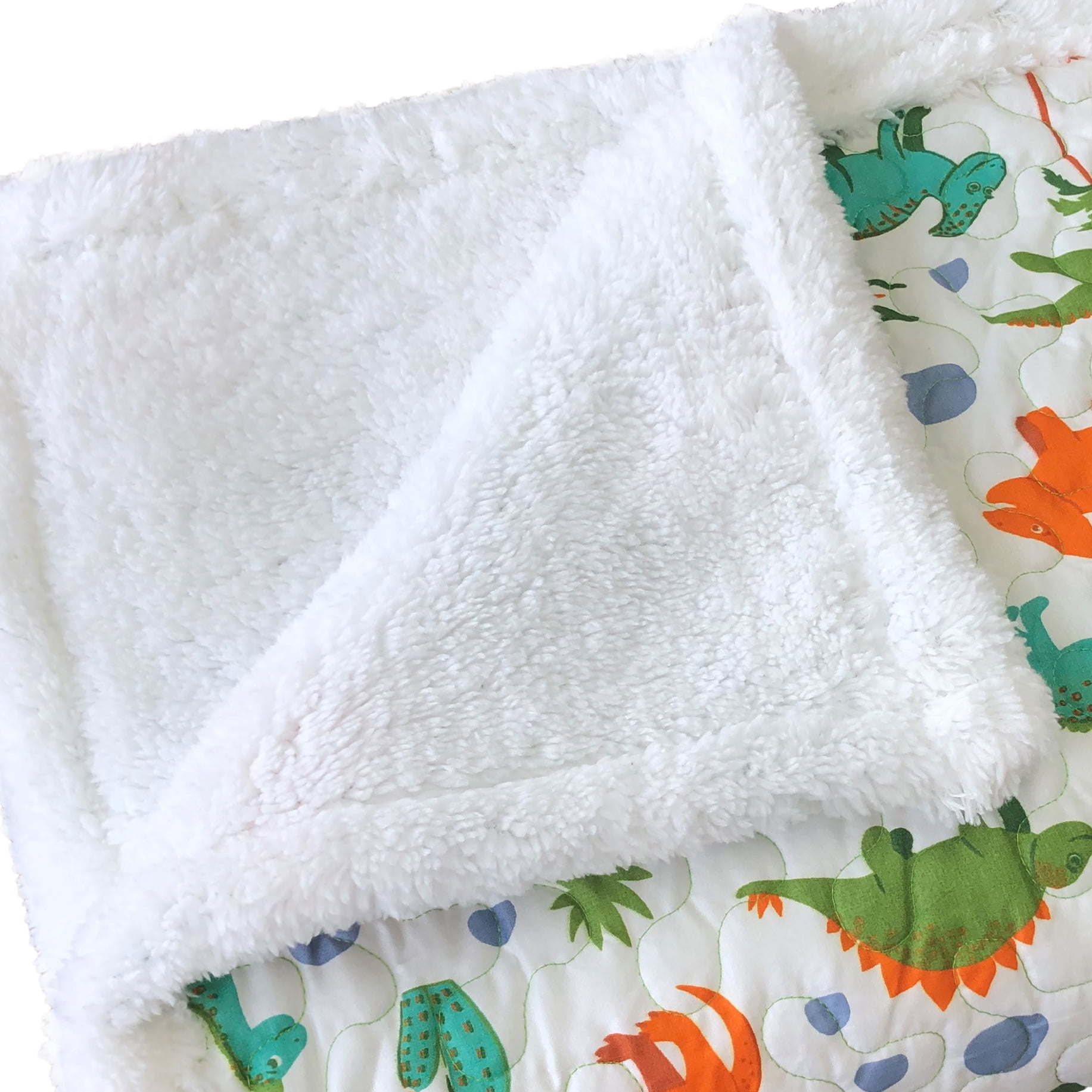 Dinosaur Park Quilted Sherpa Throw 50x60