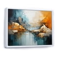 thumbnail image 2 of Designart "River Flowing Waters composition I" Modern Floater Framed Canvas Art Print, 2 of 7