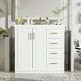 thumbnail image 6 of 36" Bathroom Vanity Sink, Ceramic Vanity Sinks Cabinet, Freestanding Bathroom Vanity Cabinet Sink Base Vanities for Bathroom Home Improvement, White, 6 of 7