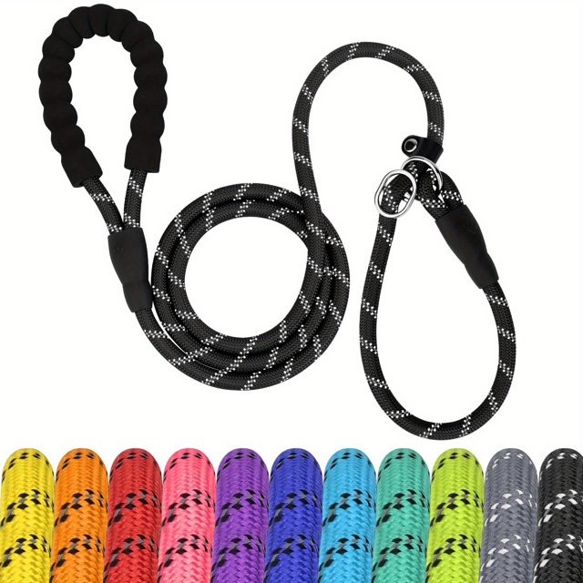 6FT Heavy-Duty Dog Leash: Reflective Rope & Padded Handle for Maximum Comfort & Safety