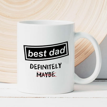 

Definitely Maybe Oasis Dad 11 oz White Ceramic Coffee Mug Fathers Day Funny Gift For Him