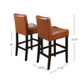 thumbnail image 2 of Tabourets en Cuir de Noisette Skyland (Lot de 2), 2 of 5