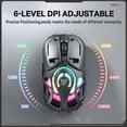 thumbnail image 3 of Siivton Wireless Gaming Mouse,2.4GHz and Bluetooth, 12800 DPI, 6 RGB Light Modes, 1000Hz Polling Rate, Compatible with Windows/Mac, Gray, 3 of 8