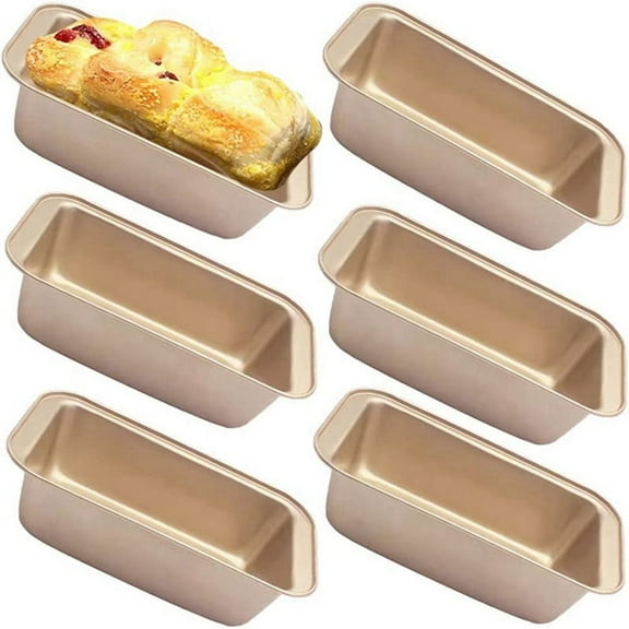 6 * Bread Loaf Pan-Gold