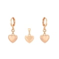 thumbnail image 1 of Collar y Aretes Colgantes Corazón Regalo Amor Oro 18K Lam dorado Unitalla, 1 of 7
