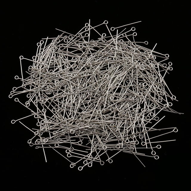 1000 Piezas de Alfileres de Ojos Plateados Mixtos con Hallazgos, Alfileres de 20 Mm Y 26 Mm, Fabricación de Joyas DIY perfecl Alfileres de ojo para hacer joyas