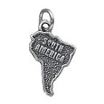 thumbnail image 1 of Sterling Silver 30" Unisex 1.5mm Box Chain South America Continent Pendant Necklace, 1 of 2