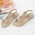 thumbnail image 4 of Mepaouo Flat Sandals for Women Dressy Summer Comfortable Walking Shoes Ankle Strap Slip on Sandals, 4 of 6