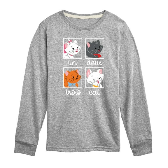 Disney Classics - Cats & Dogs - Un Deux Trois Cat - Toddler And Youth Long Sleeve Graphic T-Shirt