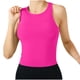 thumbnail image 2 of Tops Verdes Oscuros para las Mujeres Alta Elasticidad Nervadura sin Costuras Top Deportivo con Acolchado, Tops de Punto Blanco para las Mujeres, 2 of 9