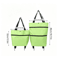 thumbnail image 2 of Large Capacity Foldable Grocery Cart with Wheels, 30L Telescopic Shopping Oxford Cloth Storage Bag, Portable Travel Cart, 2 of 2