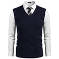 thumbnail image 5 of COOFANDY Men V Neck Sleeveless Vest Sweater Winter Fall Casual Lightweight Solid Vest, 5 of 9