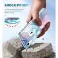 thumbnail image 4 of DT Series Case for iPhone XR Case Built with Screen Protector, Lightweight and Stylish Full Body Shockproof Protective Rugged TPU Case for IBAOLE iPhone XR 6.1inch（Marble）Marble-, 4 of 7